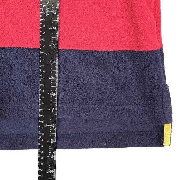Vintage Tommy Hilfiger Fleece Mens Large Red Blue Rugby Stripe Pullover 2002 - Picture 9 of 9